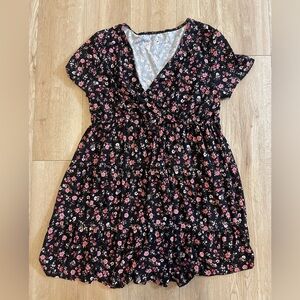 No Boundaries Pink and Red Flutter Sleeve Sundress